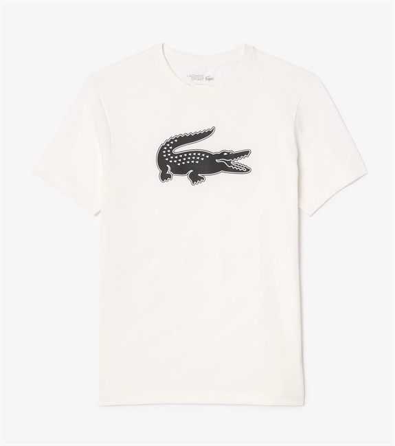 Lacoste Ultra-Dry XXL Logo Sport T-shirt - White/Black